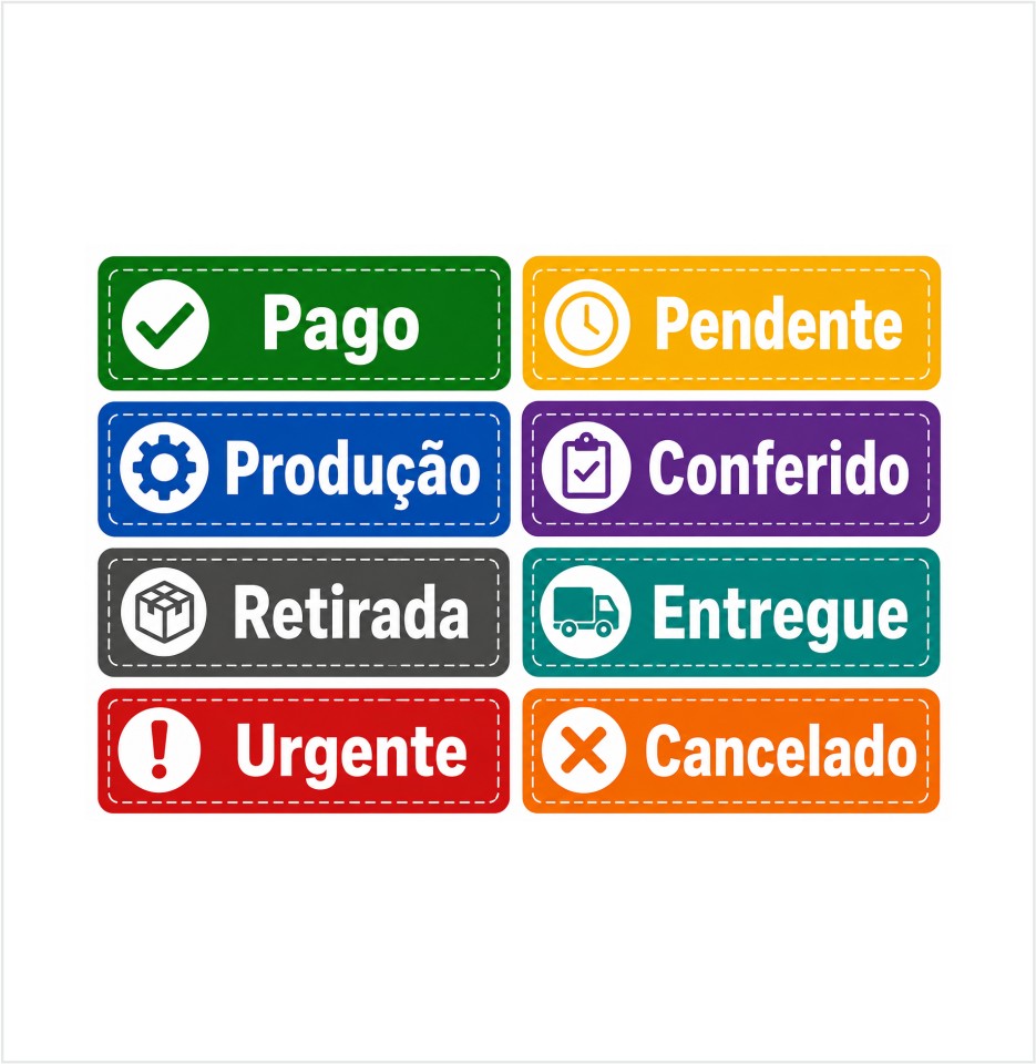 120 ADESIVOS PARA ORGANIZAÇÃO DE DOCS E PAG – 4,5 x 1,4 CM